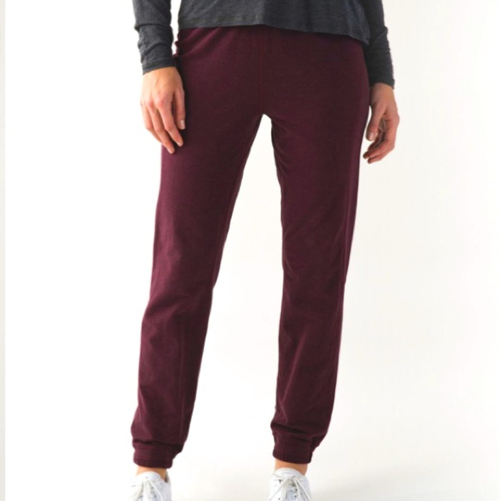 lululemon athletica Kick It Sweatpant Heathered Bordeaux Drama *see measurement*